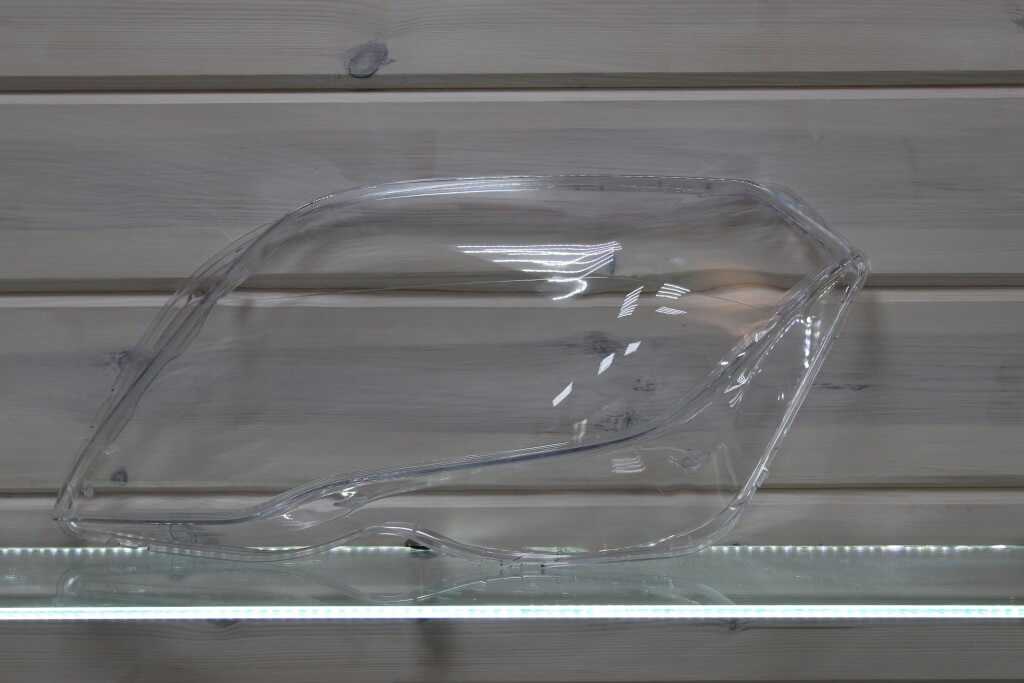 Стекло на левую фару для Mercedes GLK X204 logo 2012-2015 рестайлинг